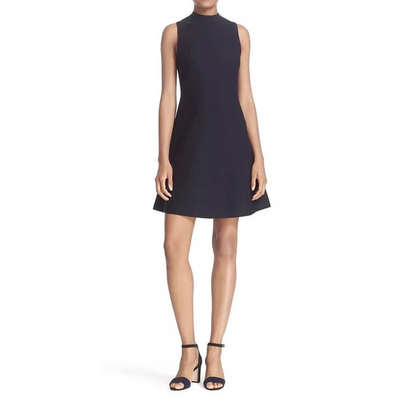 Theory Ineeta Black Classic Milano Knit Wool High Neck Dress Minimalist Small - Picture 1 of 11